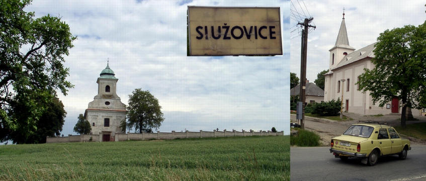 Služovice, a nice village along the way to the confluence