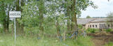 #6: The entrance to the farmyard on the outskirts of Andělka.  The confluence is behind the trees to the left.