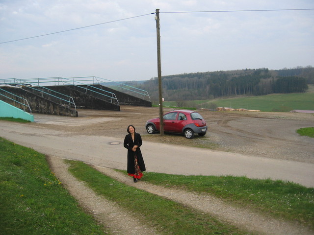 Location of Our Parked Vehicle and Elionora Approaching the Confluence