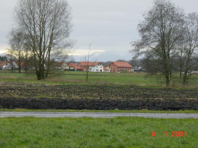 Village of Aßling, note the Alps in the background