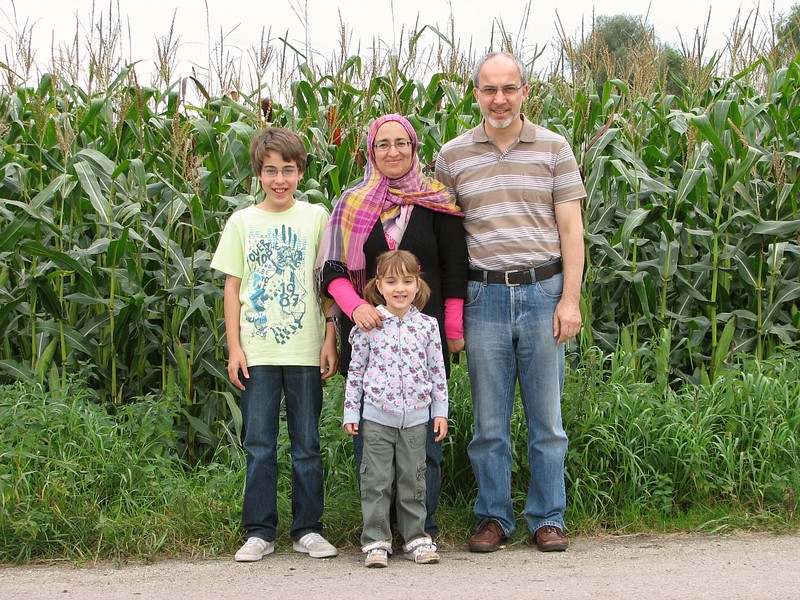 The group, the Confluence in the maize behind us.