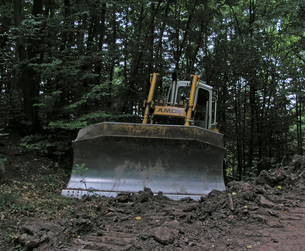 #1: Confluence bulldozer parked exactly on the spot