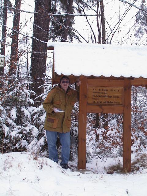 Yours truly at the 'official' confluence point