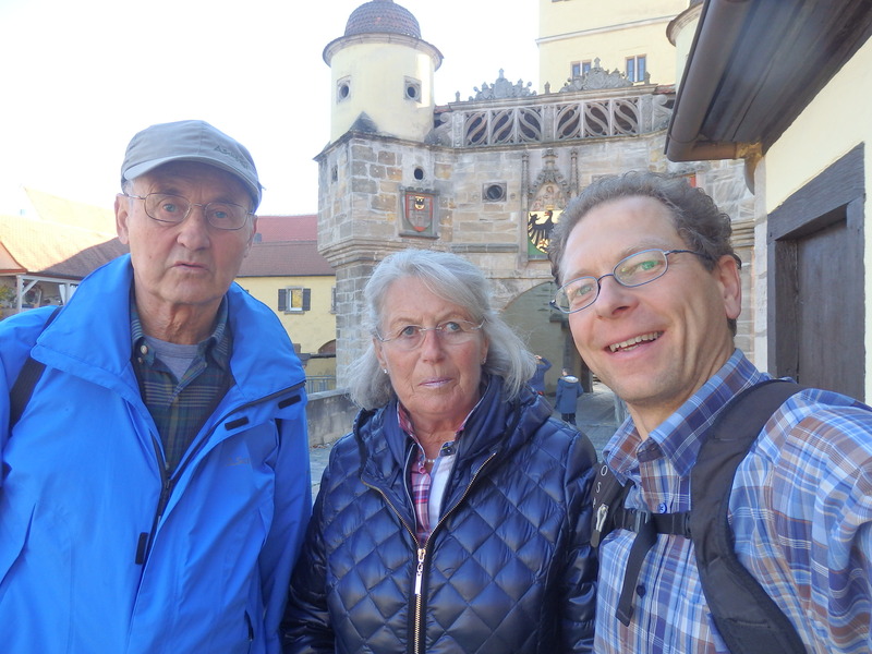 The Confluence Hunters in front of the Ellinger Tor