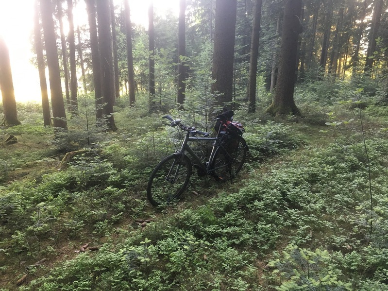 Bicycle parking near the Confluence Point