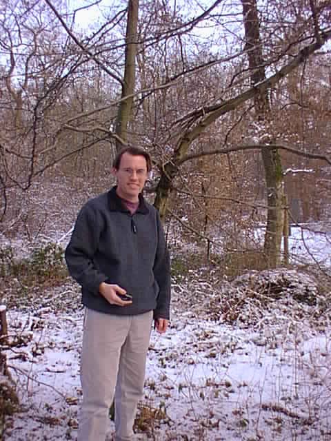 Patrick standing at the confluence