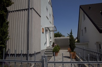 #1: The confluence point lies in the back yard of this home.  (This is also a view to the East.)