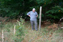 #7: Jan at the marking of the confluence point, which is located about 50 ft from the "real" point / Jan an der Markierung des Confluence Punktes, diese befindet sich ca. 15m from tatsächlichen Punkt entfernt