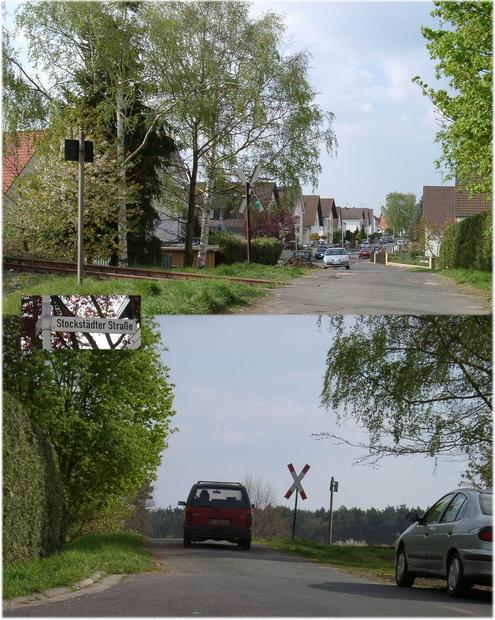 Railway crossing at boundary of Zellhausen