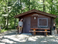 #8: Visitor near barn