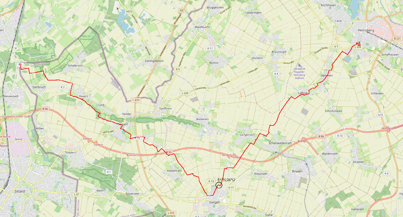 Die abgegangene Route