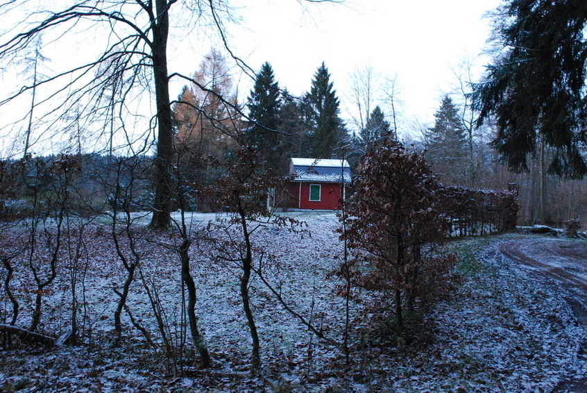 Shed opposite the well