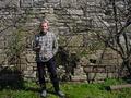 #7: Daniel at confluence 51°N 12°E in front of the stone wall