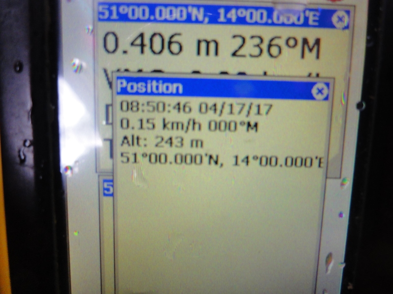 GPS receiver screen