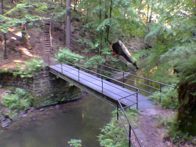 Footbridge over the Wesenitz river