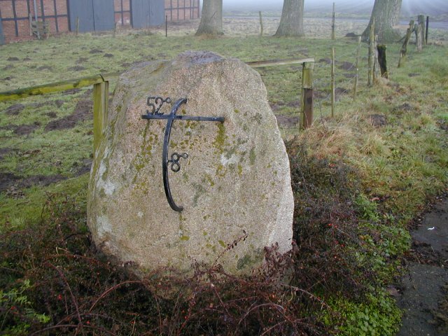 Stone placed near the confluence