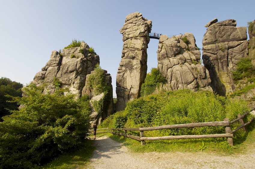 The "Externsteine", not far from the confluence point