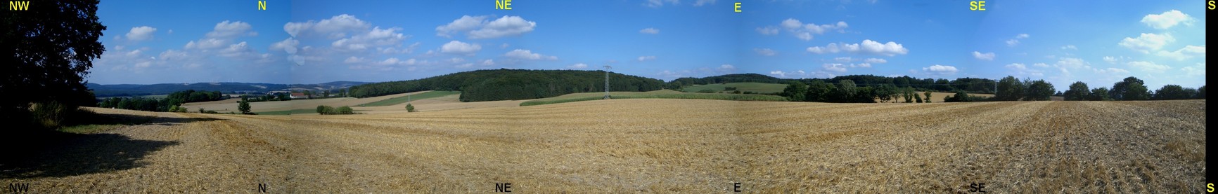 Panoramic view Northwest to South