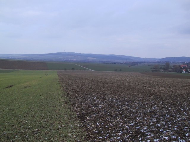 North view from the confluence point with the tiny village of Evensen