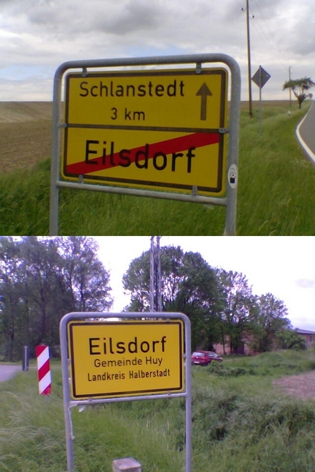 Eilsdorf's road signs