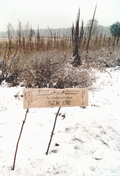 Our signpost at confluence point, view NE