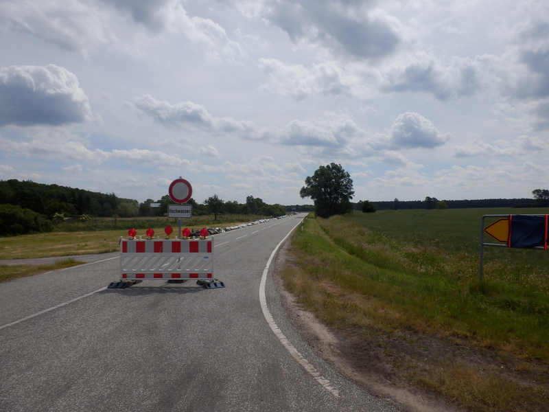 Road closed due to flood water