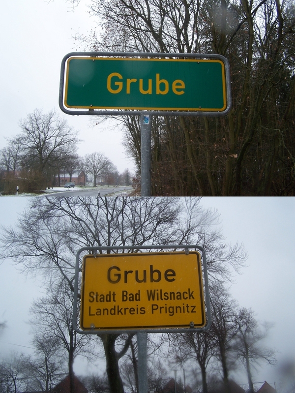 Village of Grube signs