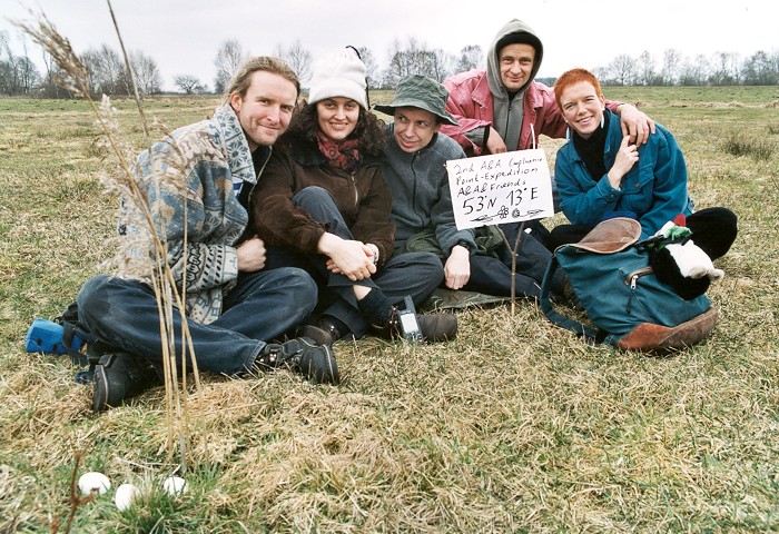 Andreas T., Gudrun, Andreas F., Dietmar, Heike at degree confluence point 53N13E, view SE