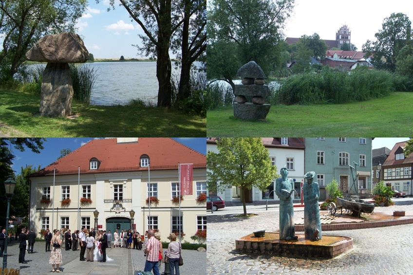 Angermünde - Lake Mündesee and the market square