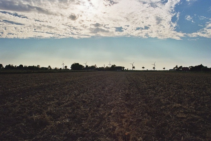 Looking west