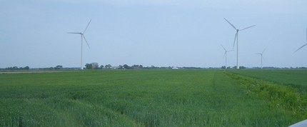 #1: Half-way down the windmill at 120m distance: 54°N 9°E