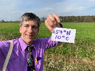 #9: Joseph Kerski at the confluence site. 