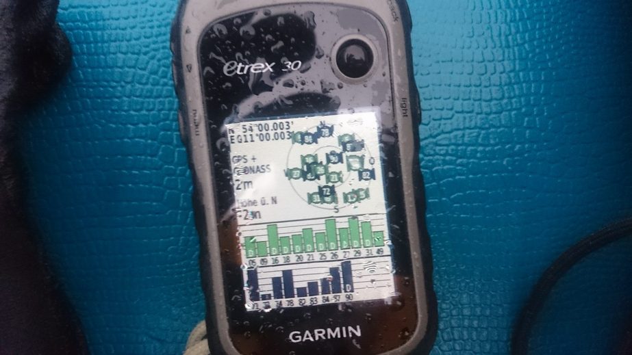 GPS reading at CP 54N 11E