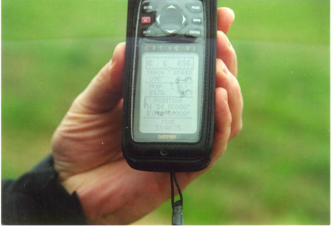 View on the GPS-device at N54E12