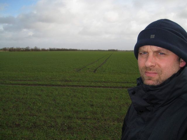 Me and the confluence in Denmark, somewhere