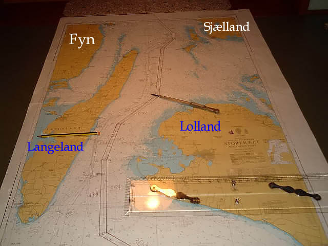 Store Bælt (Great Belt) map