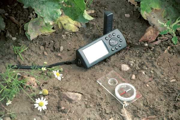 The GPS and compass at the confluence point