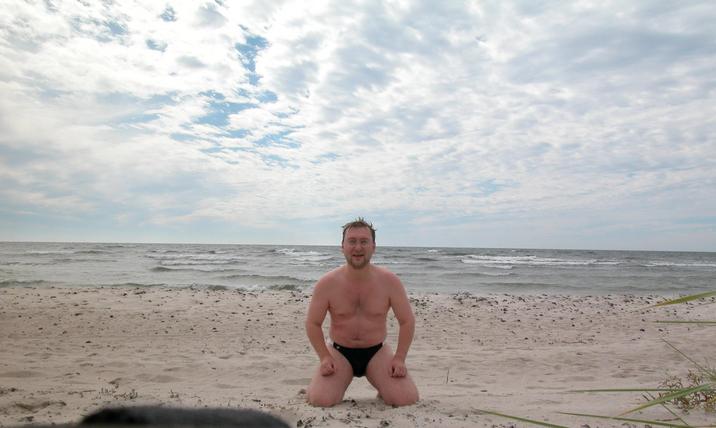 Mike on the beach