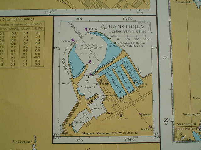 Map of the port of Hanstholm