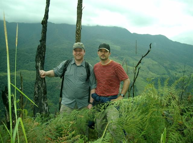 Confluence hunters Stephan (on the rigth) and Michi near return point.