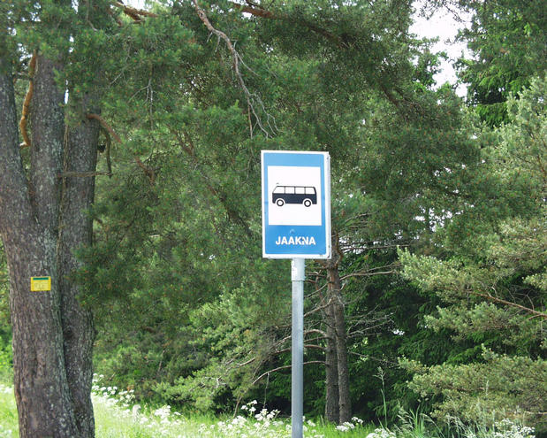 The bus stop near the confluence