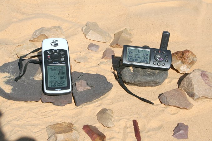 Confluence point with stone tools from the area