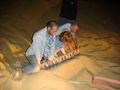#9: Nightly digging for the buried jerrycans with sandladder towed by Jeep