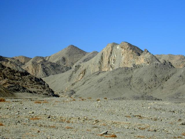 The general topography of the area.