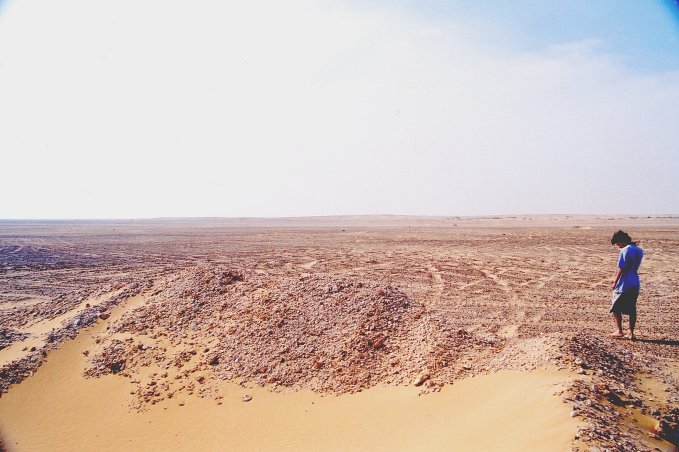 The DC is located on the side of this mound of sand and dirt.