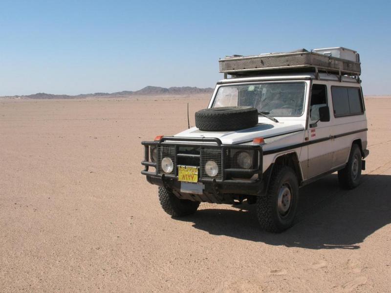 Our vehicle parked at the Confluence