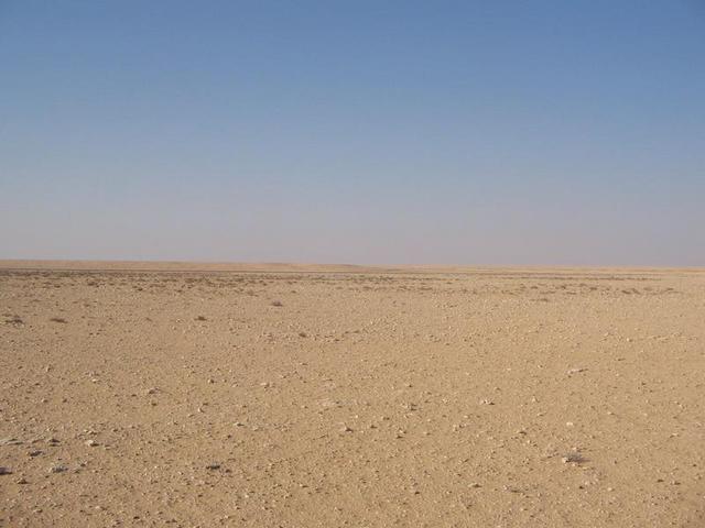 The view North ... flat gravel plains