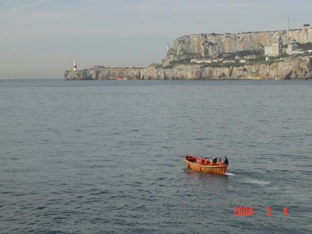 our lifeboat heading towards Great Europa Point