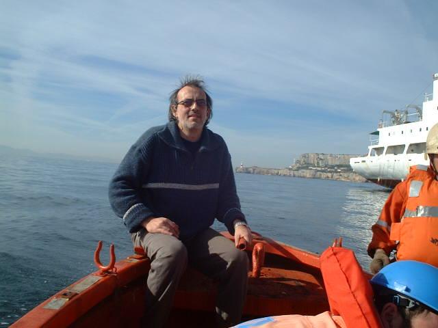 Captain Peter is manoeuvering the lifeboat