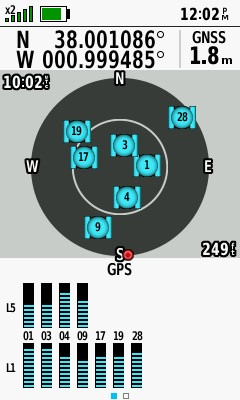 My GPS receiver, 129m from the point